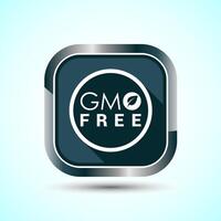 GMO Free Product Icon Design Illustration, Icon For Web and mobile application, Gray Shadow Button Design vector