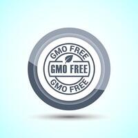 GMO Free Product Icon Design Illustration, Icon For Web and mobile application, Gray Color Button Design vector