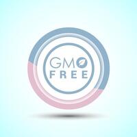 GMO Free Product Icon Design Illustration, Icon For Web and mobile application, Pastel Color Button Design vector