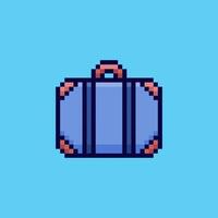 Pixel art Suitcase game asset design vector