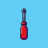 Pixel art screwdriver game asset design vector