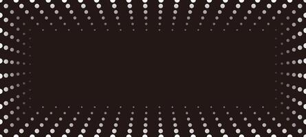 An Abstract Frame And Background Illustration With White Dots Vanishing Into Black Background. vector