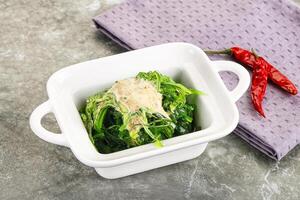 Japanese traditional chuka salad with sesame photo
