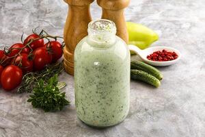 Fresh dietary detox cucumber smoothie photo