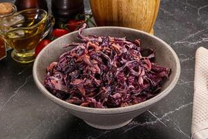 Coleslaw salad with cabbage and carrot photo