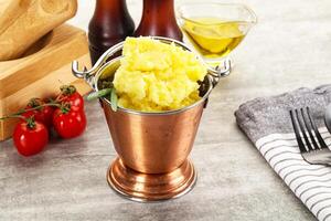 Mashed potato Puree with butter photo