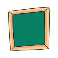 Green empty chalkboard template on white background vector