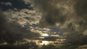 Airplane passing in cloudy sky toward the rairport runway for landing video