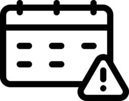 Calendar Alert Icon, Warning Sign, Time Management Symbol vector