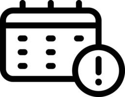 Calendar Alert Icon, Warning Sign, Time Management Symbol vector