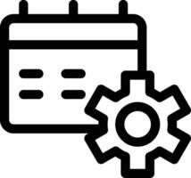 Calendar Settings Icon, Technology Event Calendar, Project Management Symbol vector