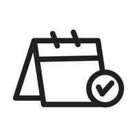 Time and Date Icon, Schedule and Deadline Symbol vector
