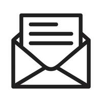 Email Letter or Open Email Icon, Envelope For Communication vector