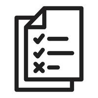 Checklist Icon, Files and Folders Symbol, To Do List Sign vector