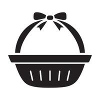 Simple illustration of an empty picnic basket for outdoor dining projects vector