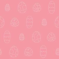 Outline Collection of Easter Egg Seamless Pattern illustration for Print, Wallpaper vector