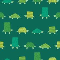 Collection of Turtle Stick Seamless Pattern illustration Design vector
