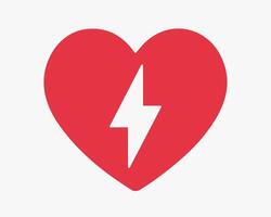 AED emergency defibrillator icon sign symbol. First aid Automated external defibrillator. aed symbol illustration. Isolated on white background. vector