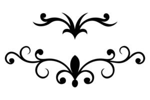 A black and white design with swirls vector