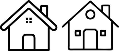 Home icon line art design vector