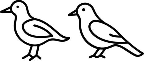 Bird icon line art design vector