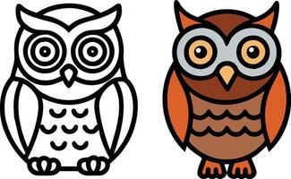 Owl icon line art design vector