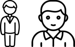 Man icon line art design vector
