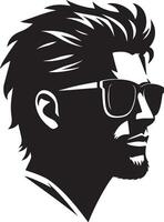 A man with sunglasses and a beard vector