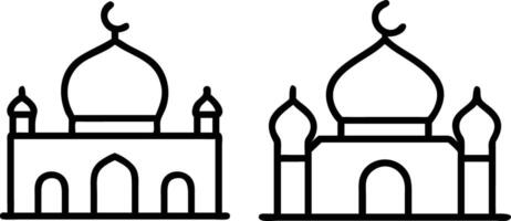 Mosque icon line art design vector