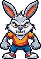 Angry rabbit design vector