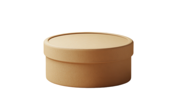 Simple round cardboard box with a lid displayed against a transparent background, ideal for packaging and storage solutions. png
