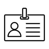 Employee clerk card, vcard icon illustration for graphic design, logo, web site, social media, mobile app, ui vector