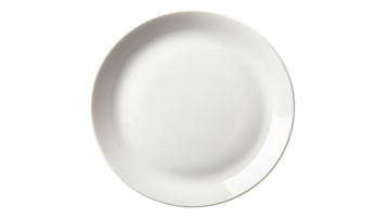 A smooth, empty white plate awaits delicious dishes to highlight its elegance and simplicity. png