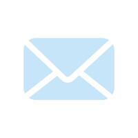 Email icon. Envelope illustration. Mail service. Contacts, message, send letter button icon. Flat design. Isolated on white background vector