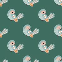 Seamless pattern with birds. Design for fabric, textiles, wallpaper, packaging vector