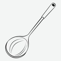 A spoon with a handle on a white background vector