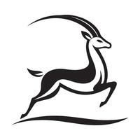 An image of a gazelle running vector