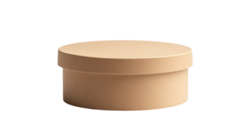 A round, featureless box with a lid sits quietly, its neutral tone adding simplicity and elegance. png
