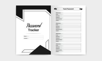 Password Tracker Journal Logbook Template for KDP Interior vector