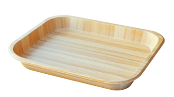 This beautiful wooden tray showcases a sleek design, perfect for serving meals or snacks. png