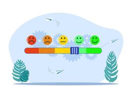 a colorful bar with different emotions on it vector
