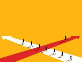 Entrepreneurs must decide their own path to success and their partners must decide another path vector