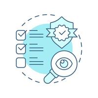 Checklist sop soft blue concept icon. Task list, work instructions. Regulatory compliance. Round shape line illustration. Abstract idea. Graphic design. Easy to use in infographic, presentation vector