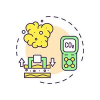 Post-combustion capture multi color concept icon. Fossil gas, emission. Carbon management. Round shape line illustration. Abstract idea. Graphic design. Easy to use infographic, presentation vector