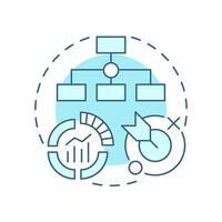 Standard operating procedure soft blue concept icon. Hierarchy structure, statistics. Round shape line illustration. Abstract idea. Graphic design. Easy to use in infographic, presentation vector
