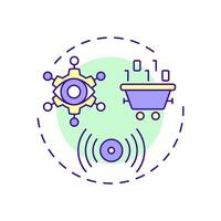 Network as sensor multi color concept icon. 6G technology. Real-time data collection and data monitoring. Round shape line illustration. Abstract idea. Graphic design. Easy to use in article vector