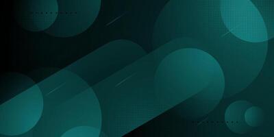 Abstract dynamic dark green with circle shape and lines gradient shadow pattern background. Simple pattern for display product ad website template wallpaper poster. vector