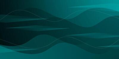 Abstract dark green luxury background with wave geometric pattern element for poster, flyer, digital board and concept design. vector