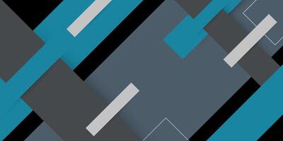 Modern gray 3D abstract background with square shape and lines pattern. Colorful illustration with blue pattern on background. Smart design for your promotions. vector