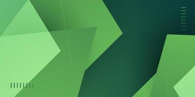 Colorful fractal papercut abstract 3D background with gradient green pattern combination bright color on background. vector
